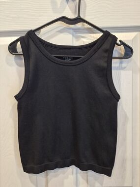 5/25 Love Life, Black Ribbed Tank Top